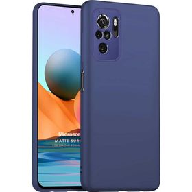 Microsonic Matte Silicone Xiaomi Redmi Note 10S Lacivert Cep Telefonu Kılıfı