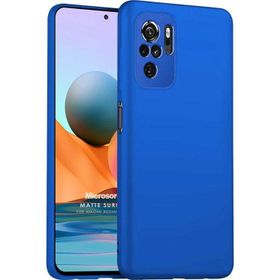 Microsonic Matte Silicone Xiaomi Redmi Note 10S Mavi Cep Telefonu Kılıfı