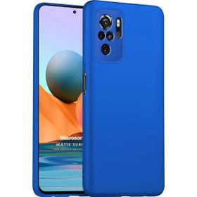 Microsonic Matte Silicone Xiaomi Redmi Note 10S Mavi Cep Telefonu Kılıfı