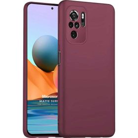 Microsonic Matte Silicone Xiaomi Redmi Note 10S Mor Cep Telefonu Kılıfı