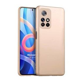 Microsonic Matte Silicone Xiaomi Redmi Note 11 Gold Cep Telefonu Kılıfı