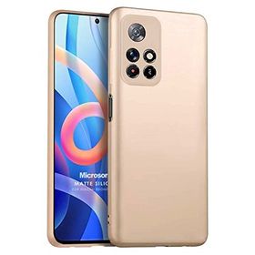 Microsonic Matte Silicone Xiaomi Redmi Note 11 Gold Cep Telefonu Kılıfı