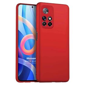 Microsonic Matte Silicone Xiaomi Redmi Note 11 Kırmızı Cep Telefonu Kılıfı