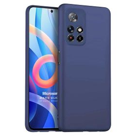 Microsonic Matte Silicone Xiaomi Redmi Note 11 Lacivert Cep Telefonu Kılıfı