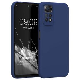 Microsonic Matte Silicone Xiaomi Redmi Note 11 Lacivert Cep Telefonu Kılıfı