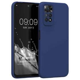 Microsonic Matte Silicone Xiaomi Redmi Note 11 Lacivert Cep Telefonu Kılıfı