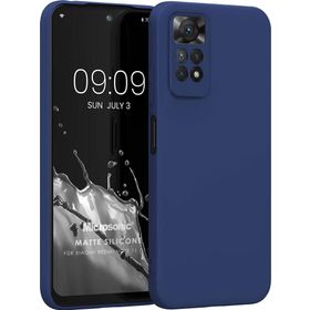 Microsonic Matte Silicone Xiaomi Redmi Note 11 Lacivert Cep Telefonu Kılıfı