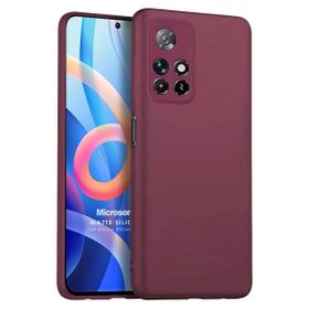 Microsonic Matte Silicone Xiaomi Redmi Note 11 Mor Cep Telefonu Kılıfı