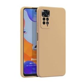 Microsonic Matte Silicone Xiaomi Redmi Note 11 Pro 5G Gold Cep Telefonu Kılıfı