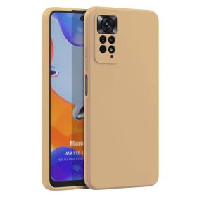 Microsonic Matte Silicone Xiaomi Redmi Note 11 Pro 5G Gold Cep Telefonu Kılıfı