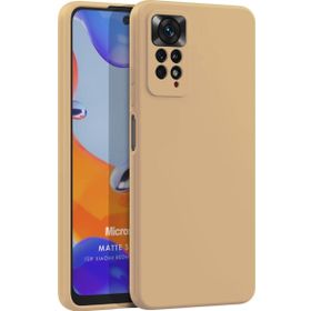 Microsonic Matte Silicone Xiaomi Redmi Note 11 Pro 5G Gold Cep Telefonu Kılıfı