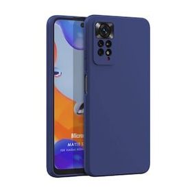 Microsonic Matte Silicone Xiaomi Redmi Note 11 Pro 5G Lacivert Cep Telefonu Kılıfı