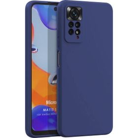 Microsonic Matte Silicone Xiaomi Redmi Note 11 Pro 5G Lacivert Cep Telefonu Kılıfı
