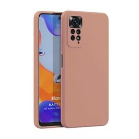 Microsonic Matte Silicone Xiaomi Redmi Note 11 Pro 5G Rose Gold Cep Telefonu Kılıfı
