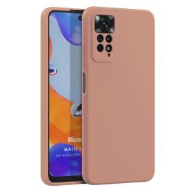 Microsonic Matte Silicone Xiaomi Redmi Note 11 Pro 5G Rose Gold Cep Telefonu Kılıfı