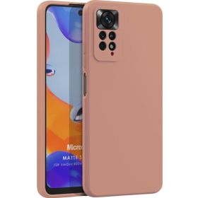 Microsonic Matte Silicone Xiaomi Redmi Note 11 Pro 5G Rose Gold Cep Telefonu Kılıfı