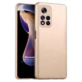 Microsonic Matte Silicone Xiaomi Redmi Note 11 Pro Plus Gold Cep Telefonu Kılıfı