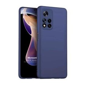 Microsonic Matte Silicone Xiaomi Redmi Note 11 Pro Plus Lacivert Cep Telefonu Kılıfı