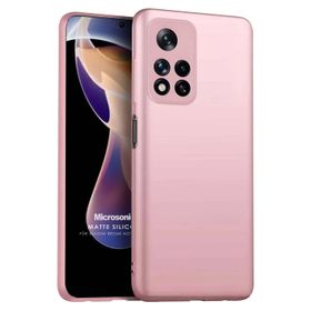 Microsonic Matte Silicone Xiaomi Redmi Note 11 Pro Plus Rose Gold Cep Telefonu Kılıfı