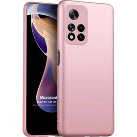 Microsonic Matte Silicone Xiaomi Redmi Note 11 Pro Plus Rose Gold Cep Telefonu Kılıfı