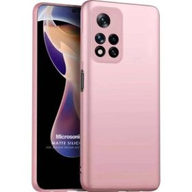 Microsonic Matte Silicone Xiaomi Redmi Note 11 Pro Plus Rose Gold Cep Telefonu Kılıfı