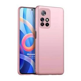 Microsonic Matte Silicone Xiaomi Redmi Note 11 Rose Gold Cep Telefonu Kılıfı