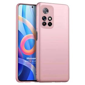 Microsonic Matte Silicone Xiaomi Redmi Note 11 Rose Gold Cep Telefonu Kılıfı
