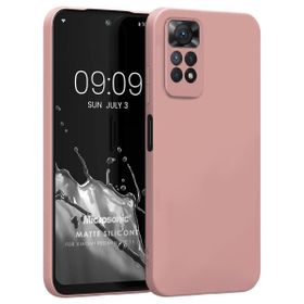 Microsonic Matte Silicone Xiaomi Redmi Note 11 Rose Gold Cep Telefonu Kılıfı