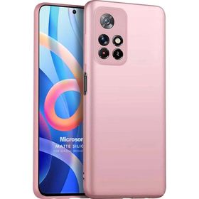 Microsonic Matte Silicone Xiaomi Redmi Note 11 Rose Gold Cep Telefonu Kılıfı