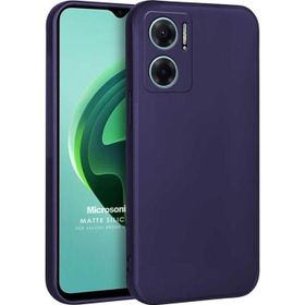 Microsonic Matte Silicone Xiaomi Redmi Note 11E Lacivert Cep Telefonu Kılıfı