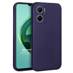 Microsonic Matte Silicone Xiaomi Redmi Note 11E Lacivert Cep Telefonu Kılıfı
