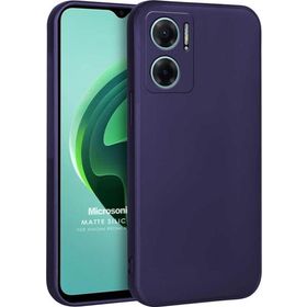 Microsonic Matte Silicone Xiaomi Redmi Note 11E Lacivert Cep Telefonu Kılıfı