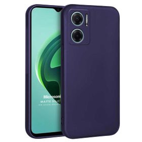 Microsonic Matte Silicone Xiaomi Redmi Note 11E Lacivert Cep Telefonu Kılıfı