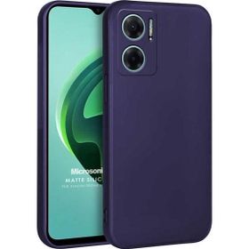 Microsonic Matte Silicone Xiaomi Redmi Note 11E Lacivert Cep Telefonu Kılıfı