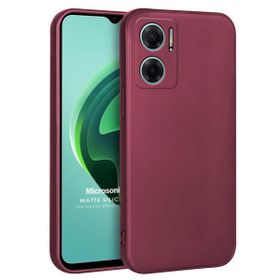 Microsonic Matte Silicone Xiaomi Redmi Note 11E Mor Cep Telefonu Kılıfı