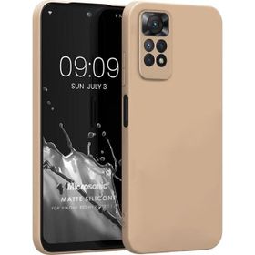Microsonic Matte Silicone Xiaomi Redmi Note 11S Gold Cep Telefonu Kılıfı
