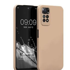 Microsonic Matte Silicone Xiaomi Redmi Note 11S Gold Cep Telefonu Kılıfı