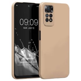 Microsonic Matte Silicone Xiaomi Redmi Note 11S Gold Cep Telefonu Kılıfı