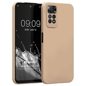 Microsonic Matte Silicone Xiaomi Redmi Note 11S Gold Cep Telefonu Kılıfı