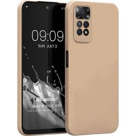 Microsonic Matte Silicone Xiaomi Redmi Note 11S Gold Cep Telefonu Kılıfı