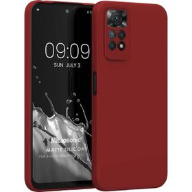 Microsonic Matte Silicone Xiaomi Redmi Note 11S Kırmızı Cep Telefonu Kılıfı