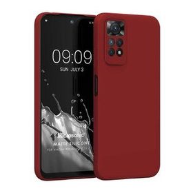 Microsonic Matte Silicone Xiaomi Redmi Note 11S Kırmızı Cep Telefonu Kılıfı