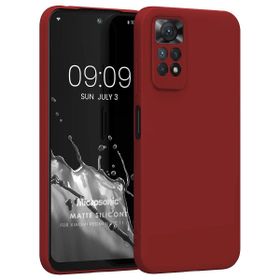 Microsonic Matte Silicone Xiaomi Redmi Note 11S Kırmızı Cep Telefonu Kılıfı