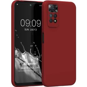 Microsonic Matte Silicone Xiaomi Redmi Note 11S Kırmızı Cep Telefonu Kılıfı