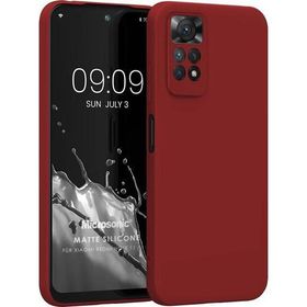 Microsonic Matte Silicone Xiaomi Redmi Note 11S Kırmızı Cep Telefonu Kılıfı