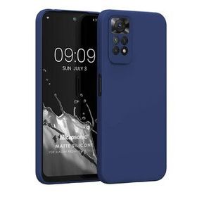 Microsonic Matte Silicone Xiaomi Redmi Note 11S Lacivert Cep Telefonu Kılıfı