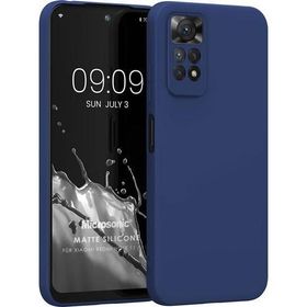 Microsonic Matte Silicone Xiaomi Redmi Note 11S Lacivert Cep Telefonu Kılıfı