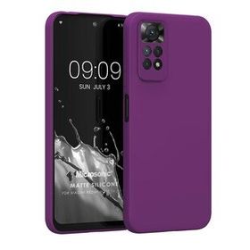 Microsonic Matte Silicone Xiaomi Redmi Note 11S Mor Cep Telefonu Kılıfı