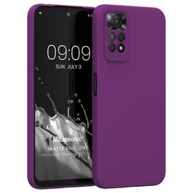 Microsonic Matte Silicone Xiaomi Redmi Note 11S Mor Cep Telefonu Kılıfı