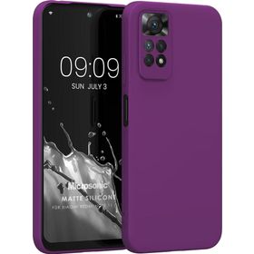 Microsonic Matte Silicone Xiaomi Redmi Note 11S Mor Cep Telefonu Kılıfı